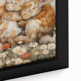Cuddling Bunnies - Kids Room Wall Art Canvas and Framed Options