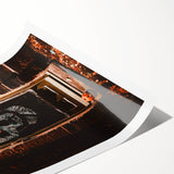 Extra large wall art featuring line art flowers on a rolled print, using muted earth tones.