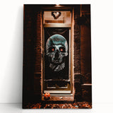 Large black and white abstract canvas depicting autumn trees, ideal for kitchen wall art or bedroom ambiance.