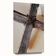 Large abstract wall art on acrylic glass depicting vibrant spring colors, ideal for bedroom or dining room decor.
