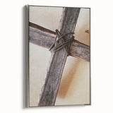 Landscape art painting of spring season on framed canvas, featuring silver frame and vibrant green and floral colors.