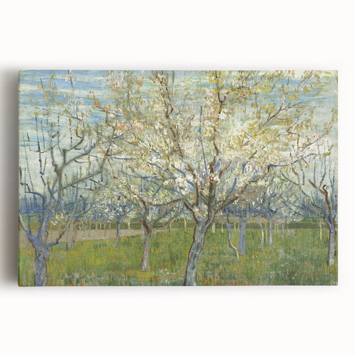 Black and white stretched canvas print of Van Gogh's artwork, ideal for kitchen wall art or bedroom ambiance.