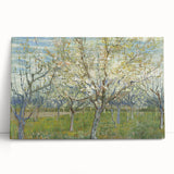 Large black and white print of Van Gogh's painting on stretched canvas, ideal for kitchen wall art.