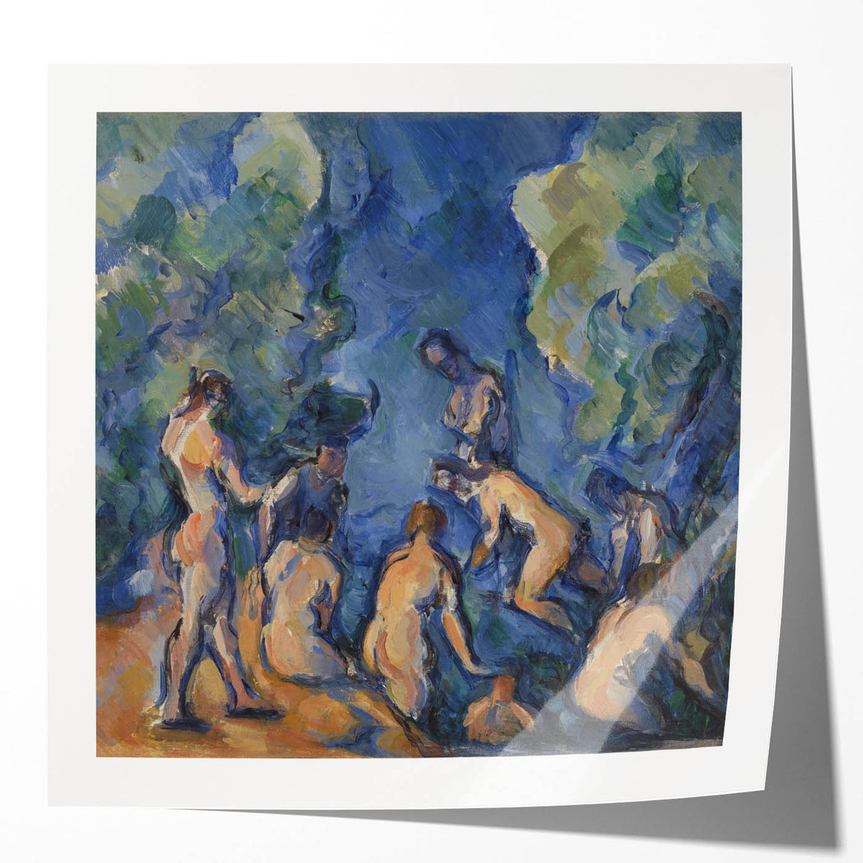 Modern Wall Art – Cézanne’s Bathers in Blue and Green