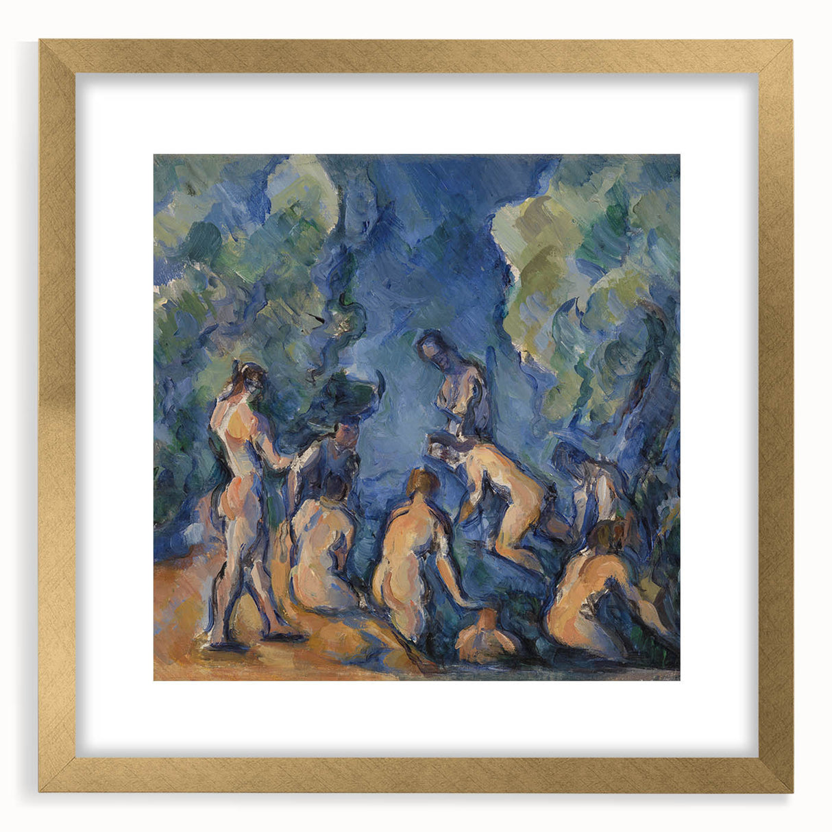 Modern Wall Art – Cézanne’s Bathers in Blue and Green