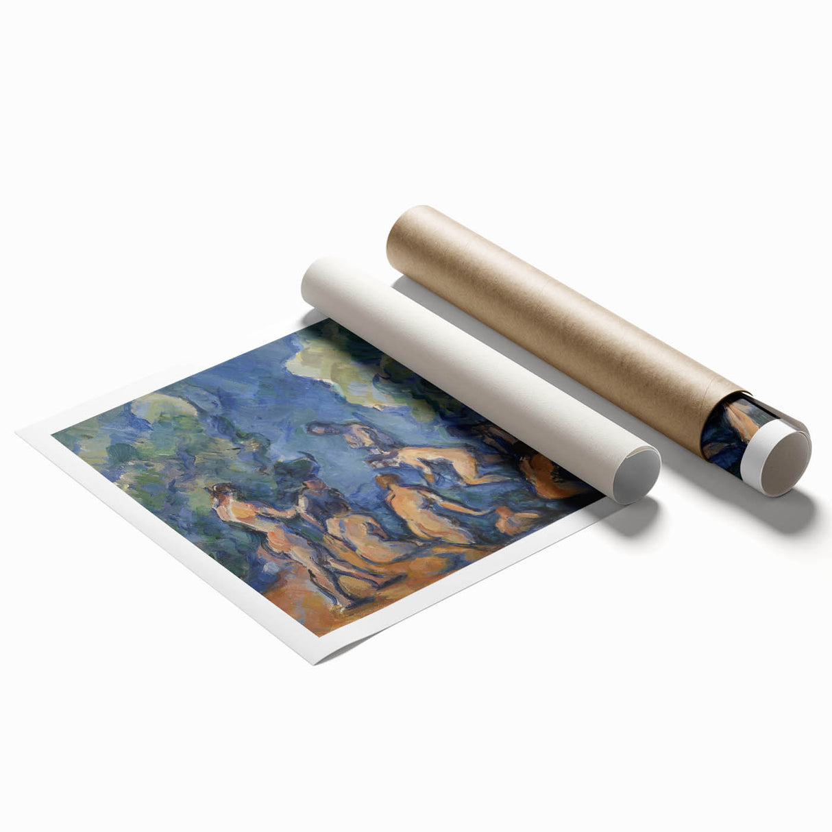 Modern Wall Art – Cézanne’s Bathers in Blue and Green