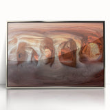 Framed acrylic artwork showcasing a stunning landscape with caves, featuring vibrant colors and intricate details, perfect for enhancing modern home decor.