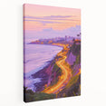 Stretched canvas artwork showcasing a breathtaking landscape with dramatic cliffs and vibrant colors, designed to enhance modern home decor and create a serene ambiance.