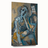 Emotive Abstract Portrait - Modern Canvas Wall Art for Living Room
