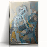 Emotive Abstract Portrait - Modern Canvas Wall Art for Living Room