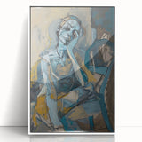 Emotive Abstract Portrait - Modern Canvas Wall Art for Living Room