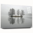 Office Wall Art - Tranquil Foggy Lake Reflection Canvas