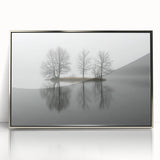 Office Wall Art - Tranquil Foggy Lake Reflection Canvas