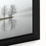 Office Wall Art - Tranquil Foggy Lake Reflection Canvas