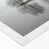 Office Wall Art - Tranquil Foggy Lake Reflection Canvas