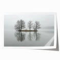 Office Wall Art - Tranquil Foggy Lake Reflection Canvas