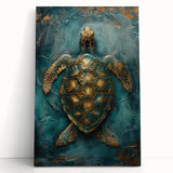 Abstract figurative wall art on stretched canvas, showcasing vibrant colors and dynamic shapes, leaning against a rustic wooden backdrop, enhancing modern decor.