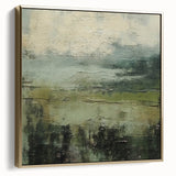 Abstract landscape wall art featuring a blend of silver and gold tones, framed on canvas, showcasing modern design elements perfect for contemporary decor.