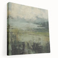 Stretched canvas artwork showcasing an abstract landscape design with vibrant colors and textured detail, ideal for modern home decor. Side view highlights the canvas's depth and quality craftsmanship.