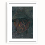 Head of a Man in a Hat - Dark Expressionist Wall Art