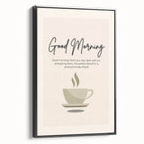 Black and white vintage poster art of a scenic landscape on framed canvas, ideal for bedroom wall decor.