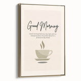 Framed canvas wall art depicting a vintage landscape painting in black and gold tones, ideal for bedroom decor.