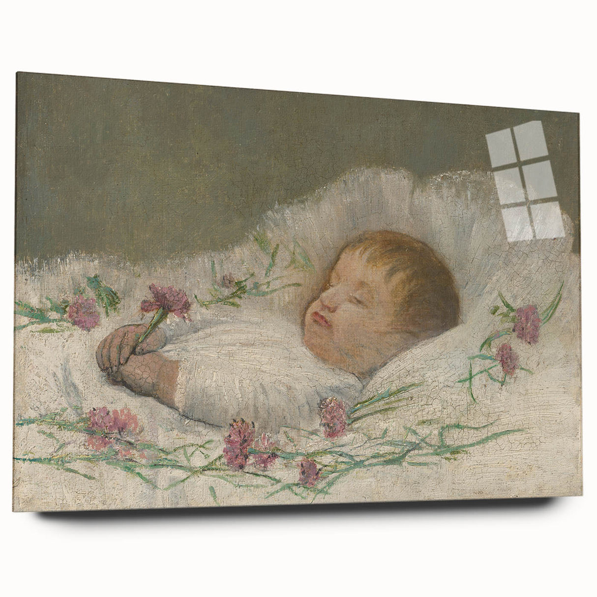 László Mednyánszky's Dead Nephew's Head - Somber Realist Art Print