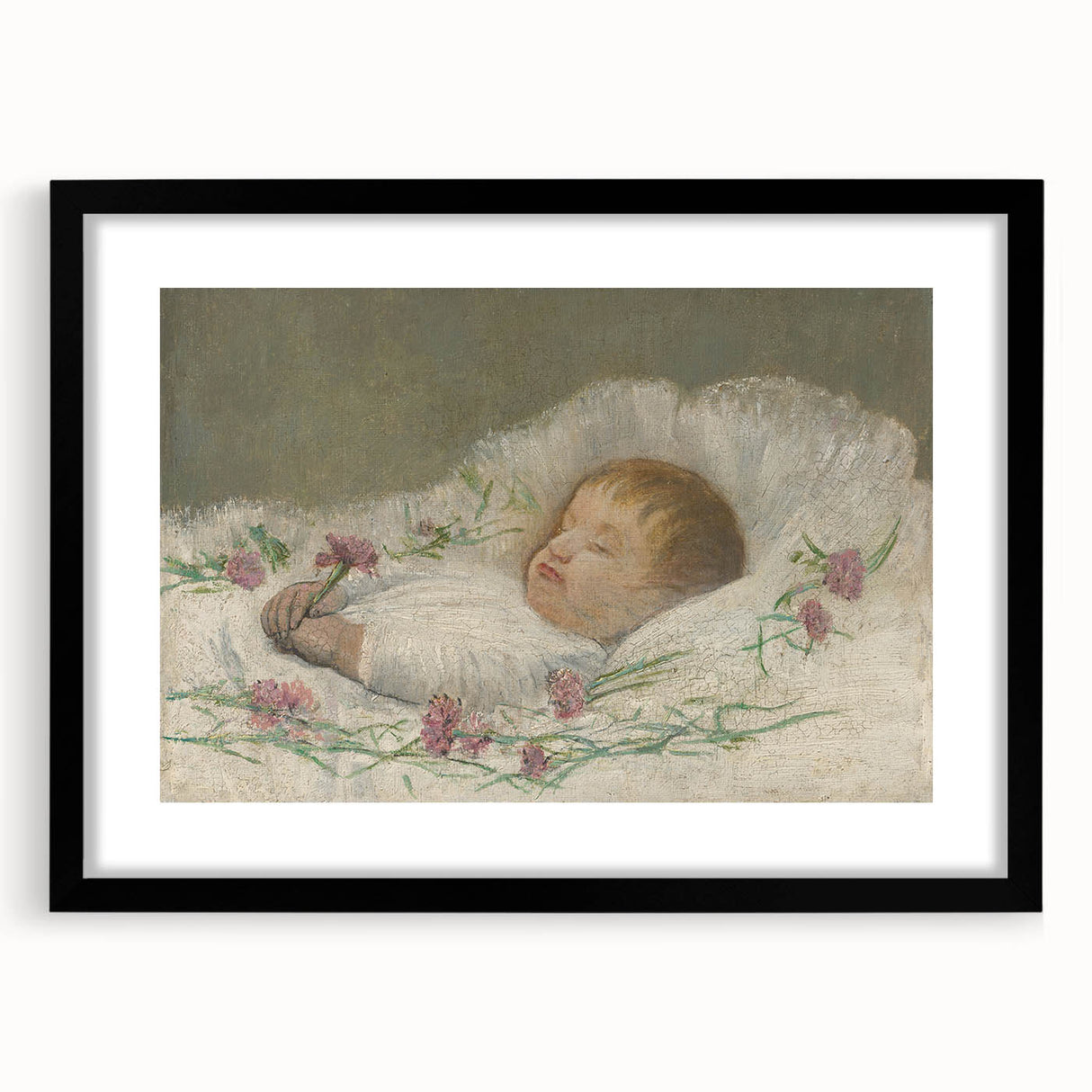 László Mednyánszky's Dead Nephew's Head - Somber Realist Art Print