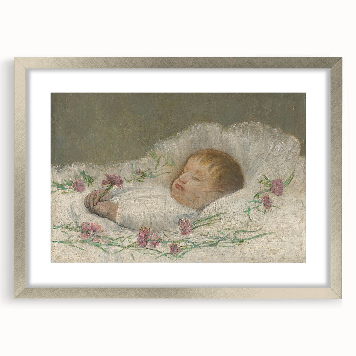 László Mednyánszky's Dead Nephew's Head - Somber Realist Art Print