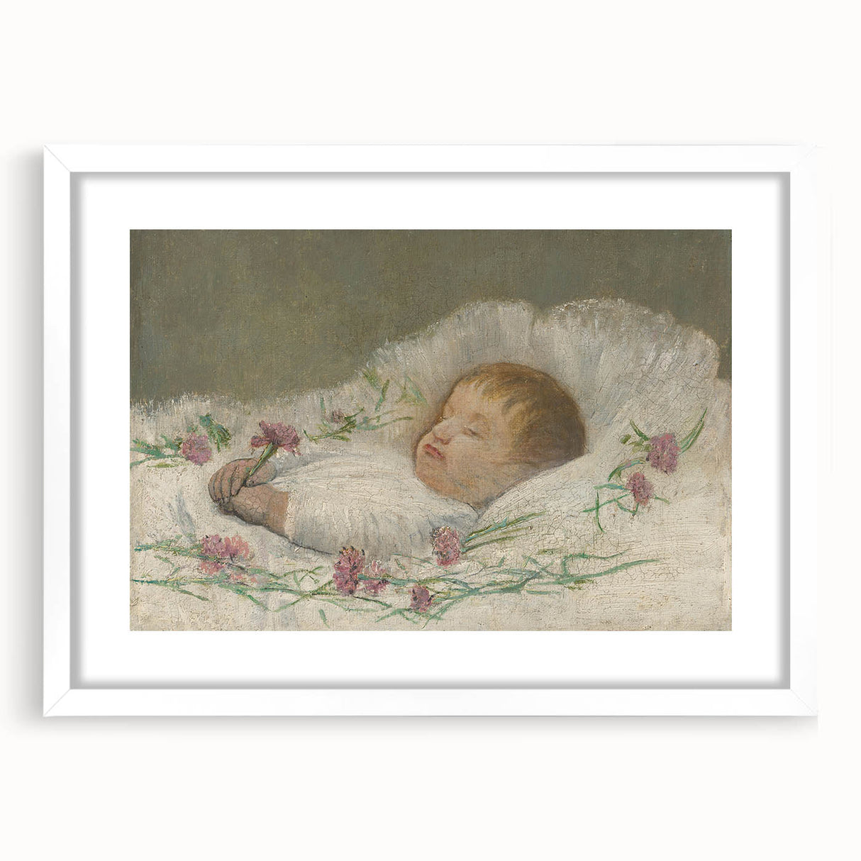 László Mednyánszky's Dead Nephew's Head - Somber Realist Art Print