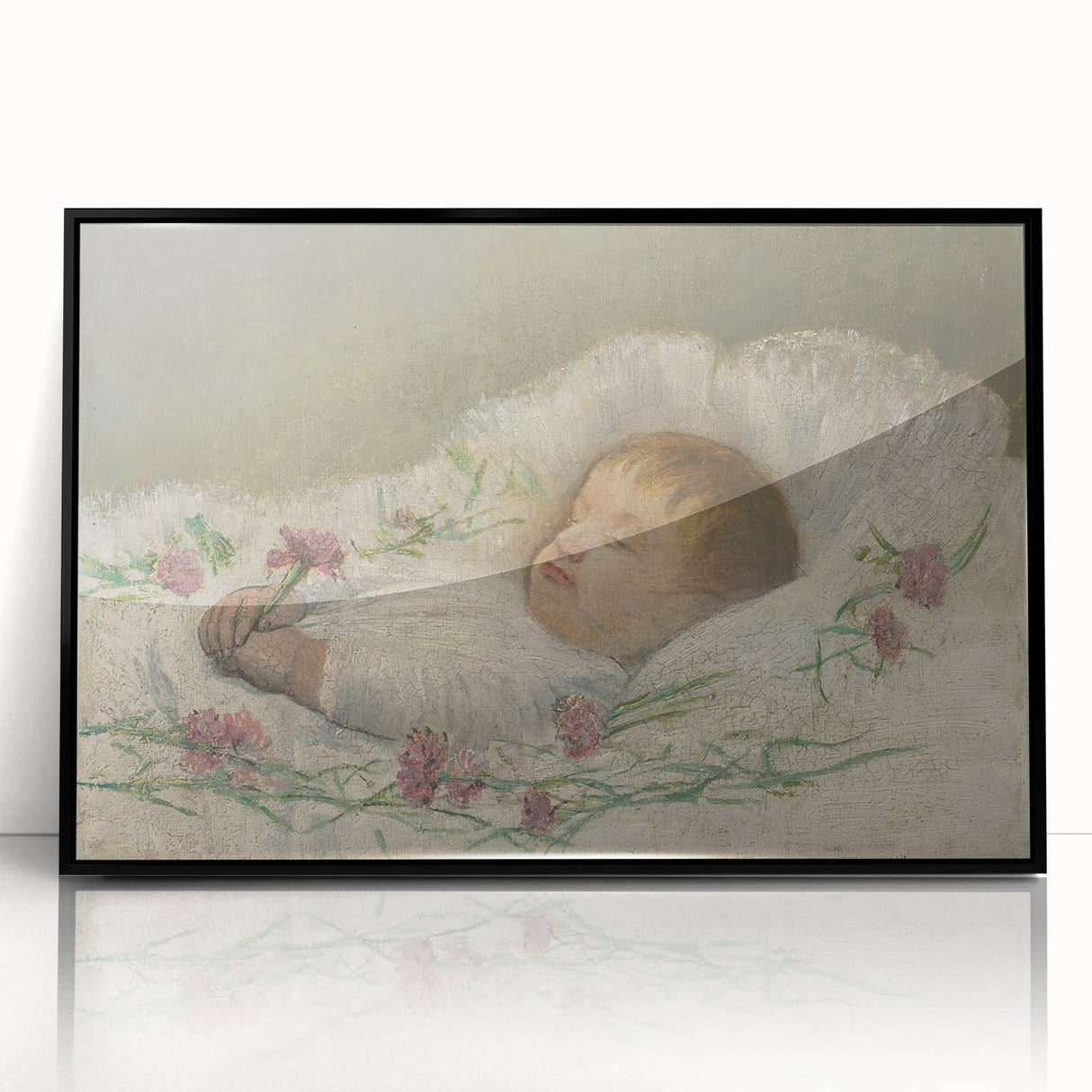 László Mednyánszky's Dead Nephew's Head - Somber Realist Art Print