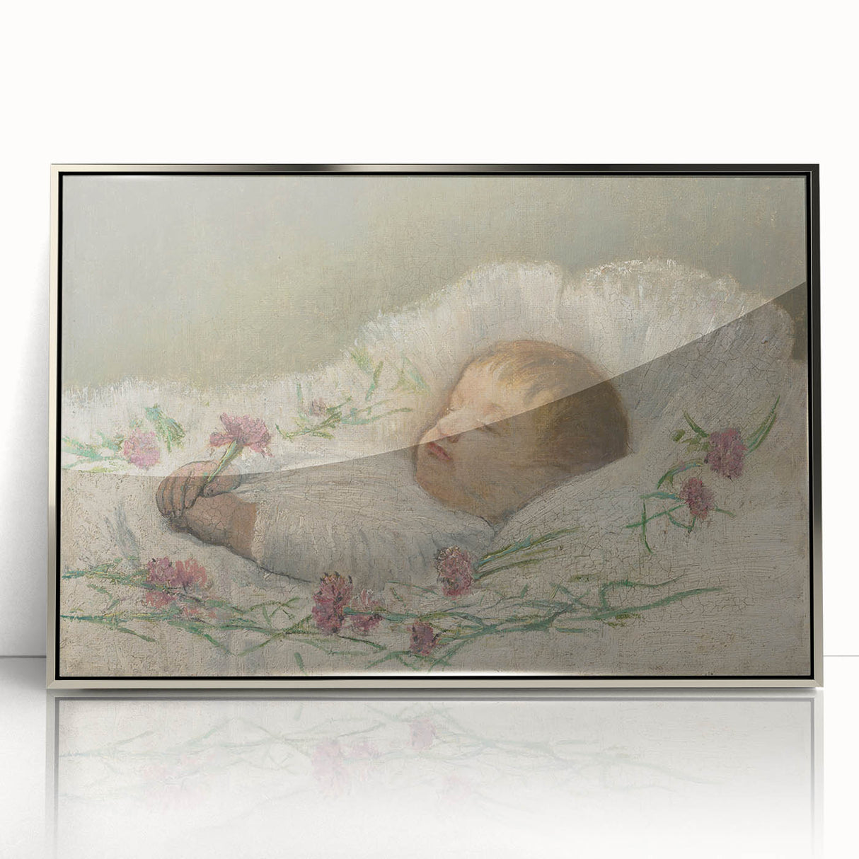 László Mednyánszky's Dead Nephew's Head - Somber Realist Art Print