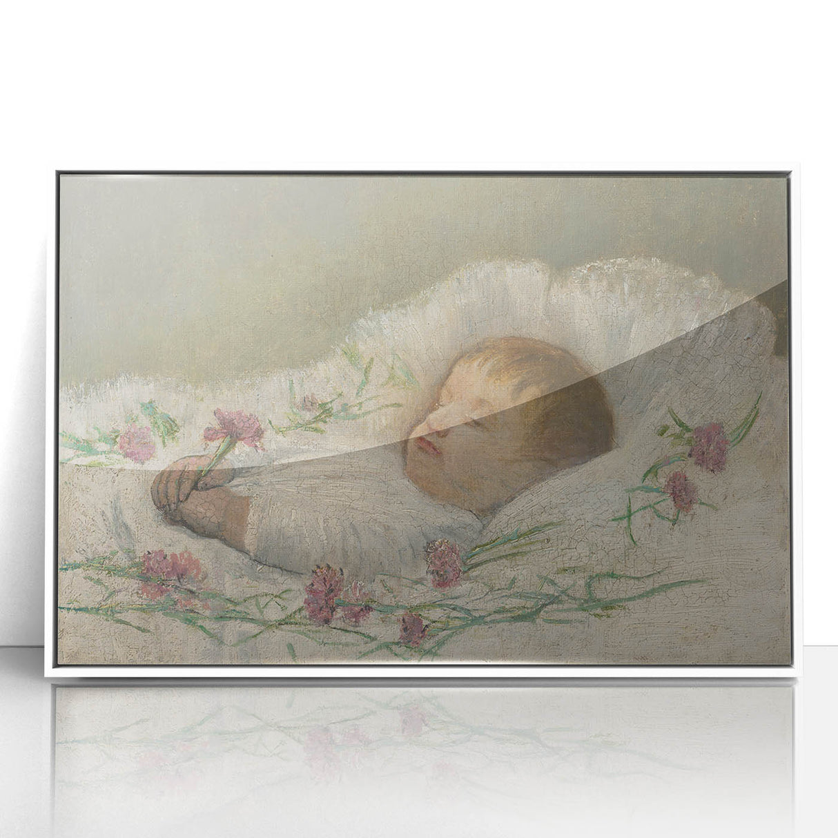László Mednyánszky's Dead Nephew's Head - Somber Realist Art Print