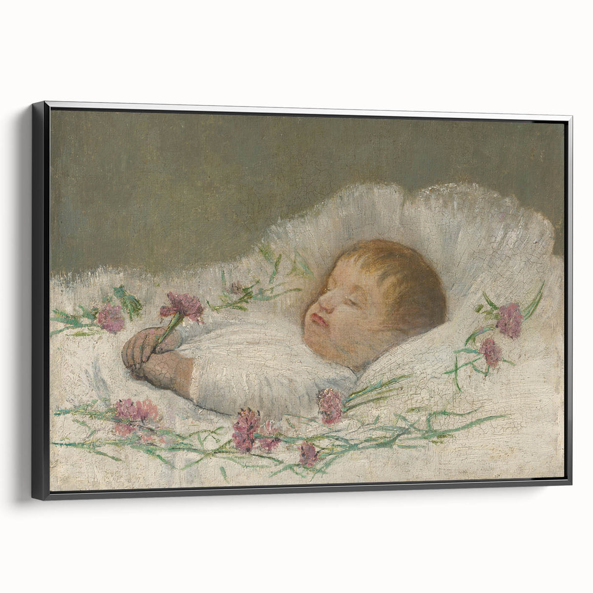László Mednyánszky's Dead Nephew's Head - Somber Realist Art Print