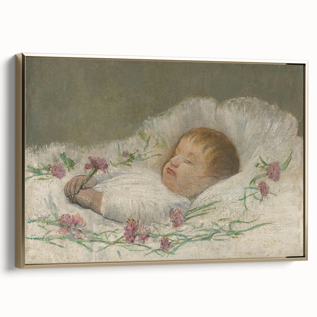 László Mednyánszky's Dead Nephew's Head - Somber Realist Art Print