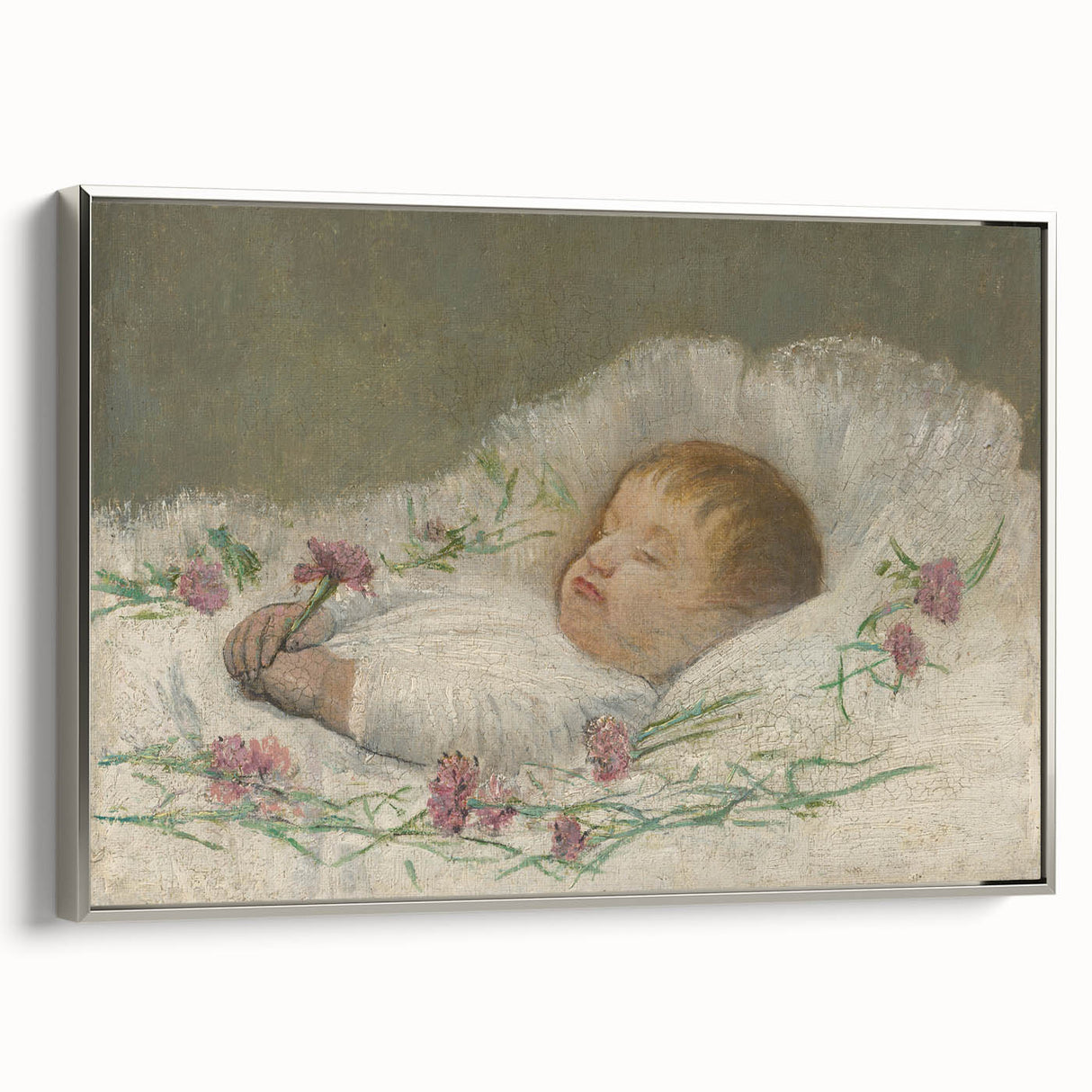 László Mednyánszky's Dead Nephew's Head - Somber Realist Art Print