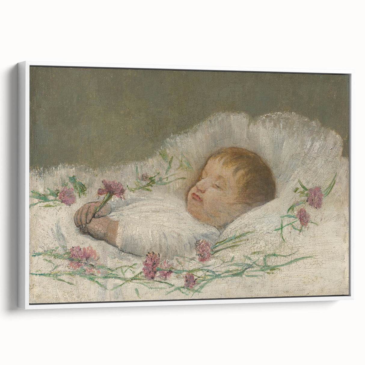 László Mednyánszky's Dead Nephew's Head - Somber Realist Art Print