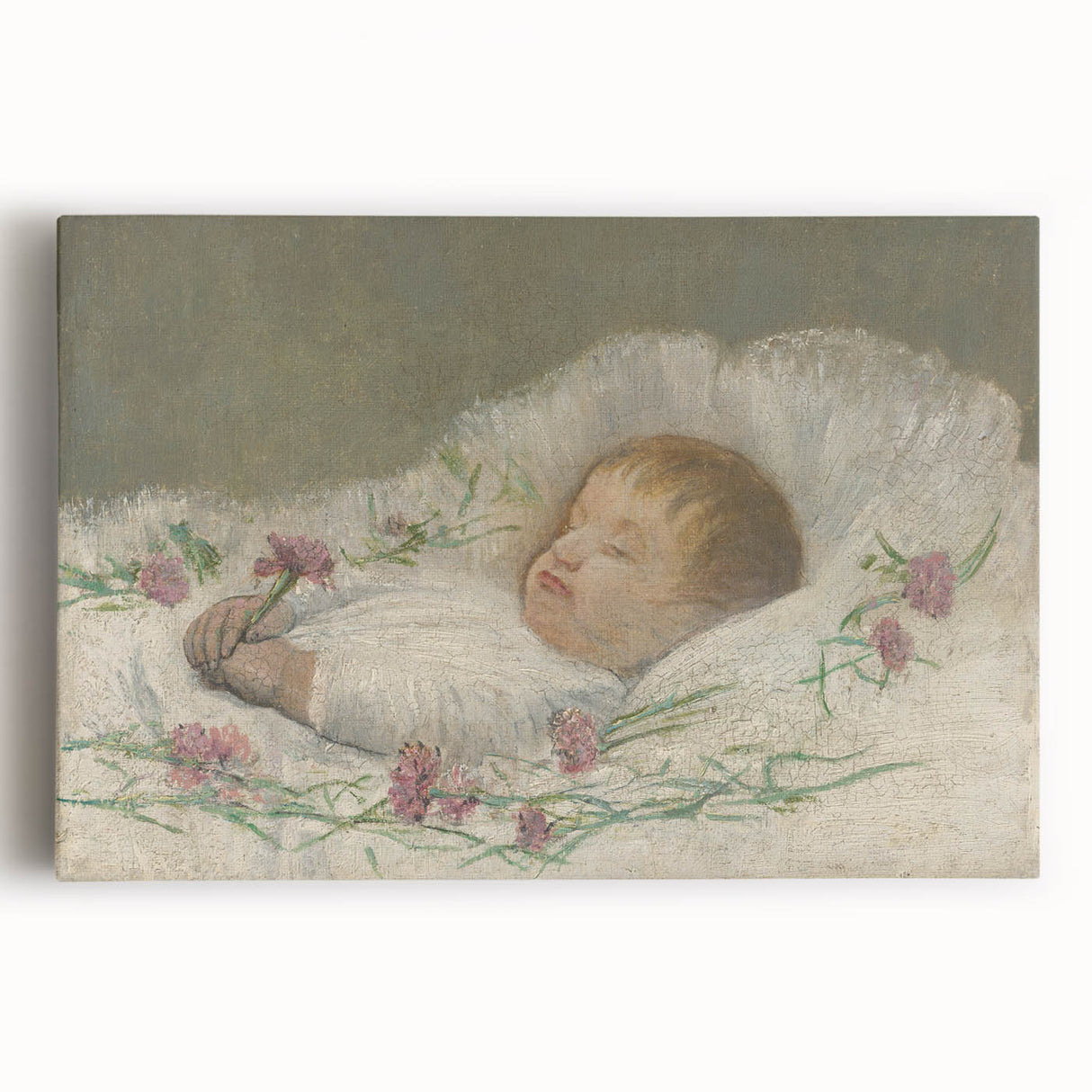 László Mednyánszky's Dead Nephew's Head - Somber Realist Art Print