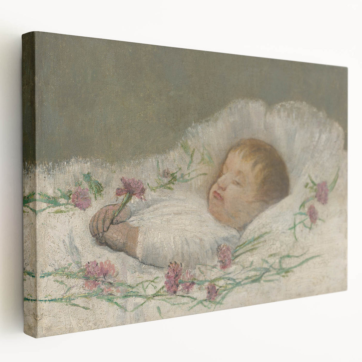 László Mednyánszky's Dead Nephew's Head - Somber Realist Art Print