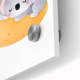 Sleeping Koala on Moon Kids Room Print - Nursery Wall Art