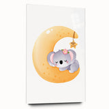 Sleeping Koala on Moon Kids Room Print - Nursery Wall Art