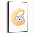 Sleeping Koala on Moon Kids Room Print - Nursery Wall Art