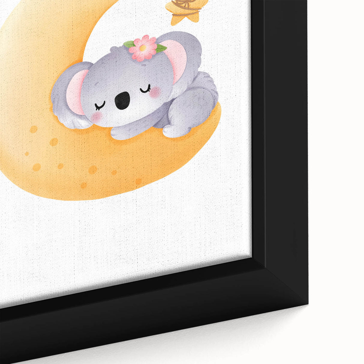 Sleeping Koala on Moon Kids Room Print - Nursery Wall Art