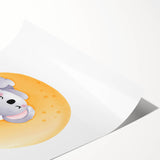 Sleeping Koala on Moon Kids Room Print - Nursery Wall Art