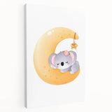 Sleeping Koala on Moon Kids Room Print - Nursery Wall Art