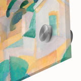 Modern Wall Art – Abstract Geometric Landscape with Soft Pastel Tones