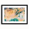 Modern Wall Art – Abstract Geometric Landscape with Soft Pastel Tones