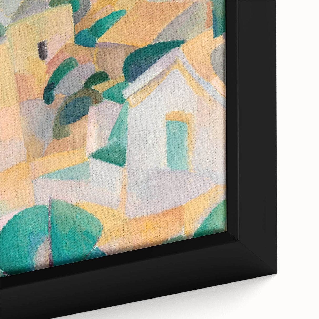 Modern Wall Art – Abstract Geometric Landscape with Soft Pastel Tones