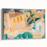 Modern Wall Art – Abstract Geometric Landscape with Soft Pastel Tones