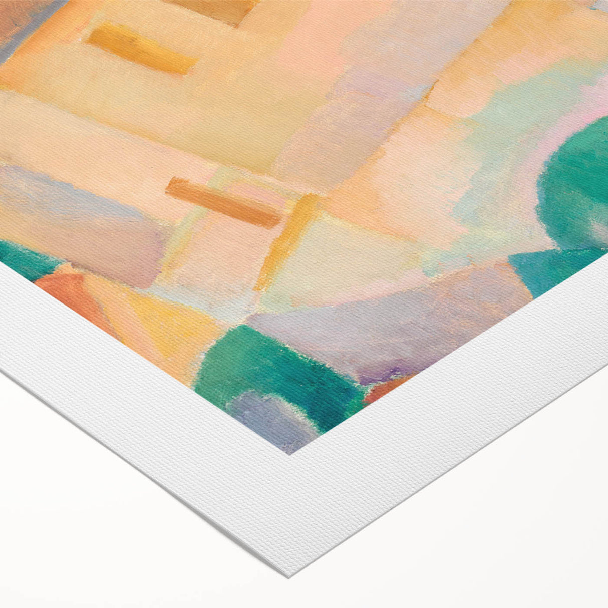 Modern Wall Art – Abstract Geometric Landscape with Soft Pastel Tones